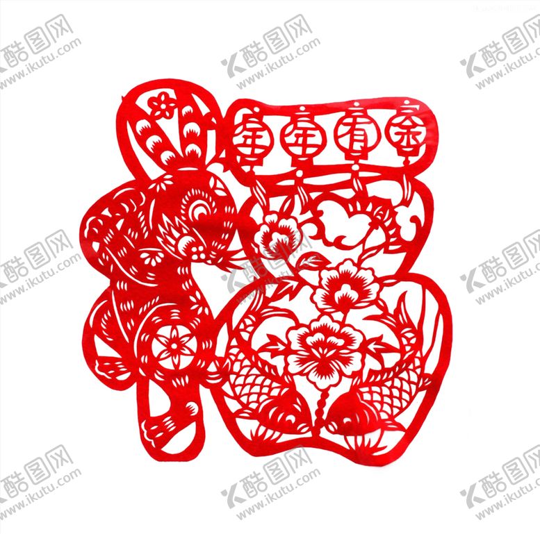 编号：22130610061219158047【酷图网】源文件下载-福字剪纸