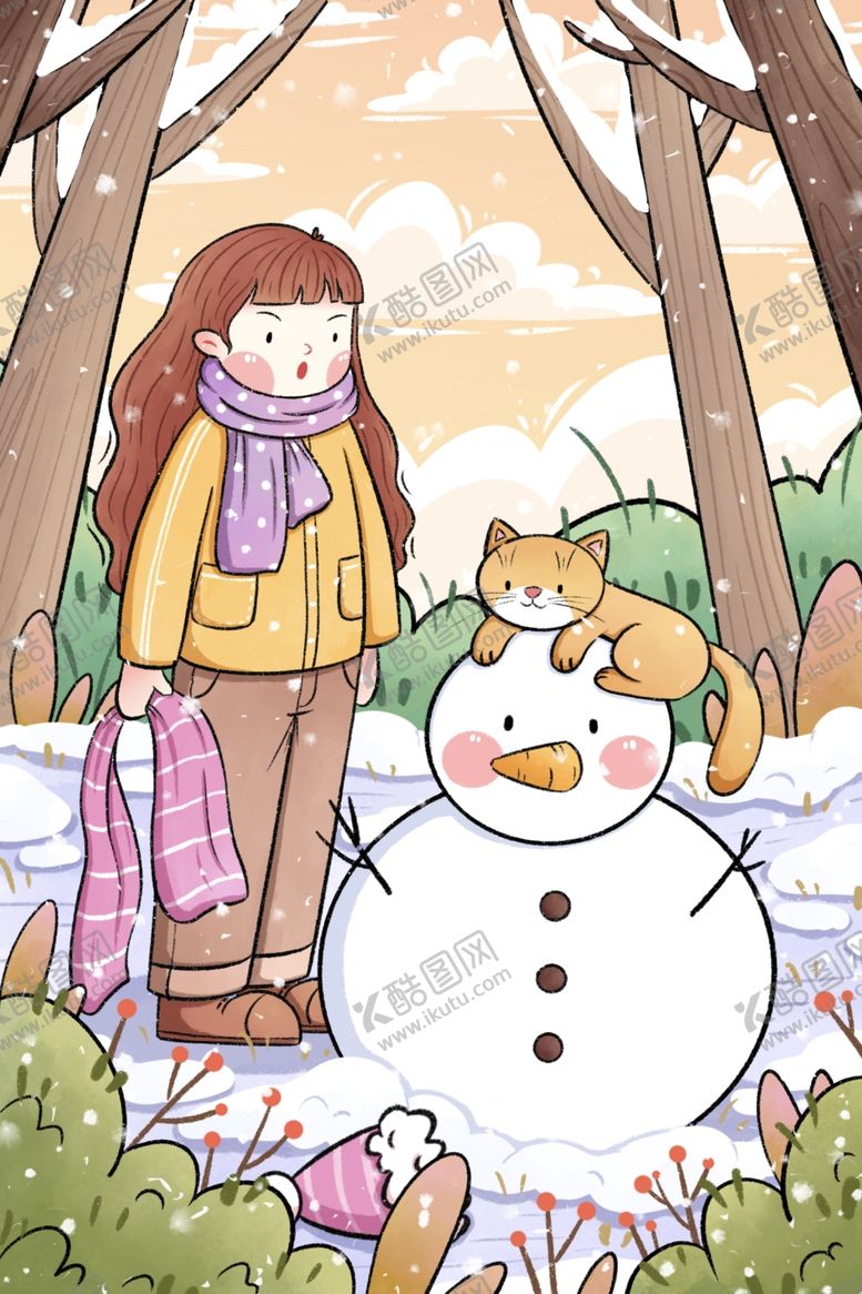 编号：77315011281900506032【酷图网】源文件下载-小雪海报