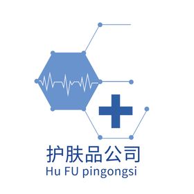 logo蓝色简约美容商业