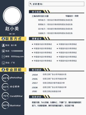 简历模板求职应聘速职报告