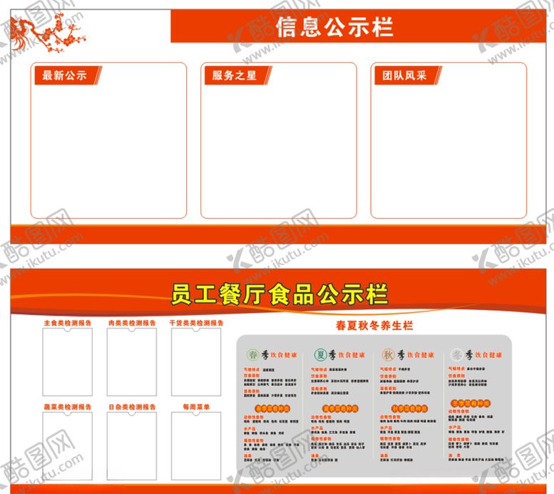 编号：37057507032340438080【酷图网】源文件下载-食堂信息公示栏