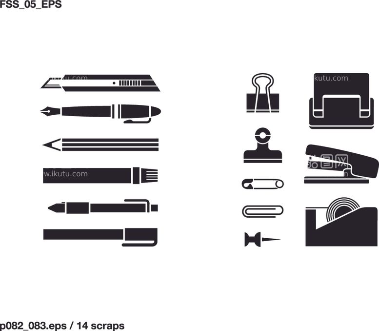 编号：15861312192127568958【酷图网】源文件下载-矢量办公用品