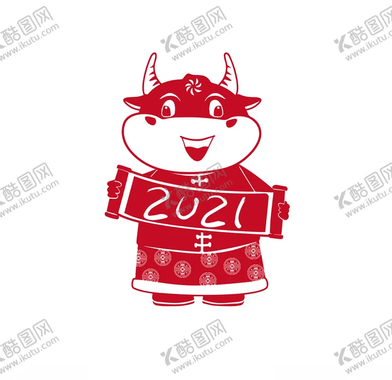 编号：72713005051709203925【酷图网】源文件下载-牛剪纸