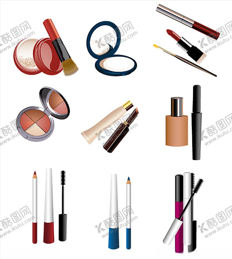 编号：26120310050012462046【酷图网】源文件下载-护肤化妆品素材矢量