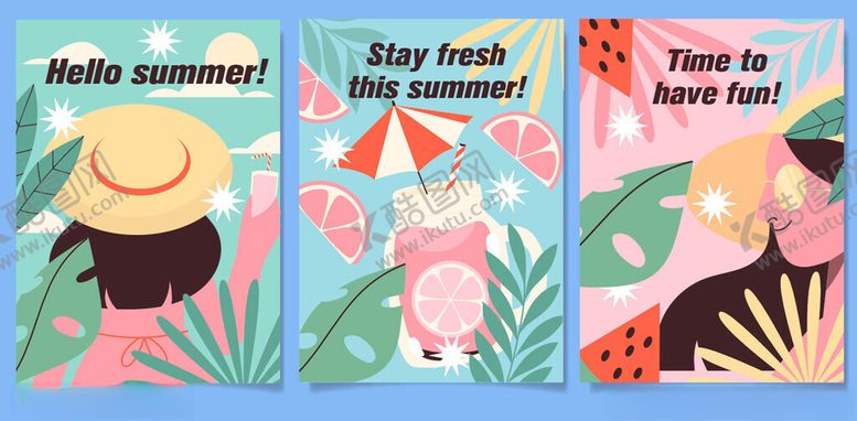 编号：89122311020954345284【酷图网】源文件下载-夏日海滩度假插画