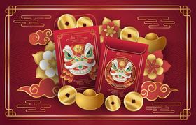 喜庆中式新年装饰挂牌