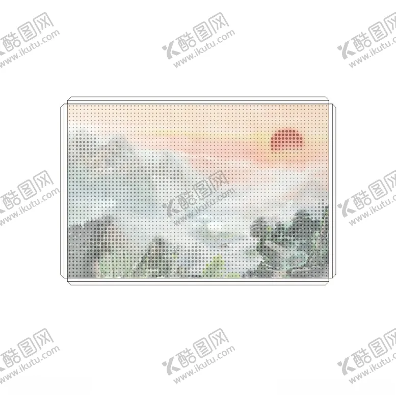 编号：37955902200150418331【酷图网】源文件下载-山水画冲孔雕刻