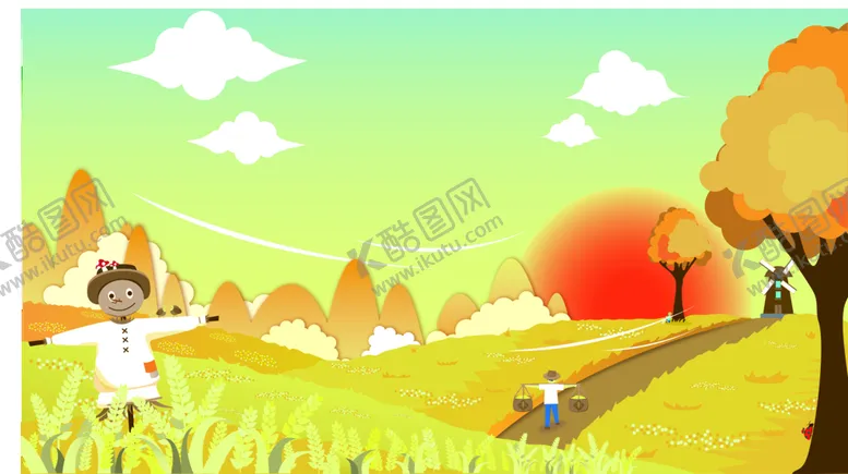 编号：39876209252222573720【酷图网】源文件下载-立秋插画PSD文件