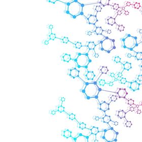 彩色分子结构矢量素材