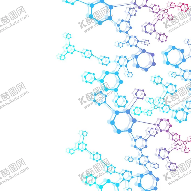 编号：45997012031600034587【酷图网】源文件下载-彩色分子结构矢量素材