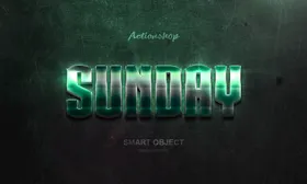 3D特效字体电影金属质感英文ps