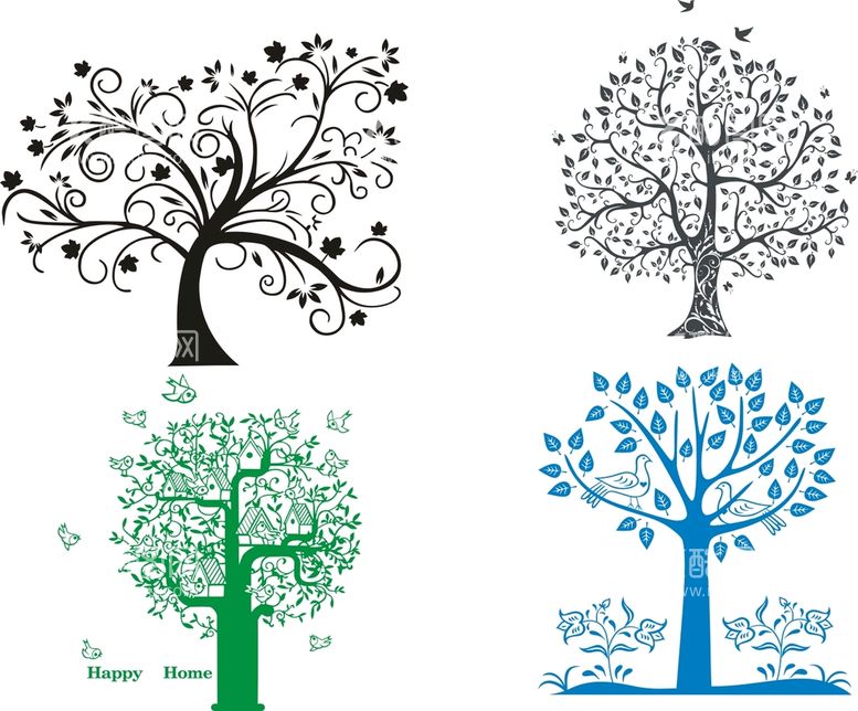 编号：81694612291840467942【酷图网】源文件下载-卡通树