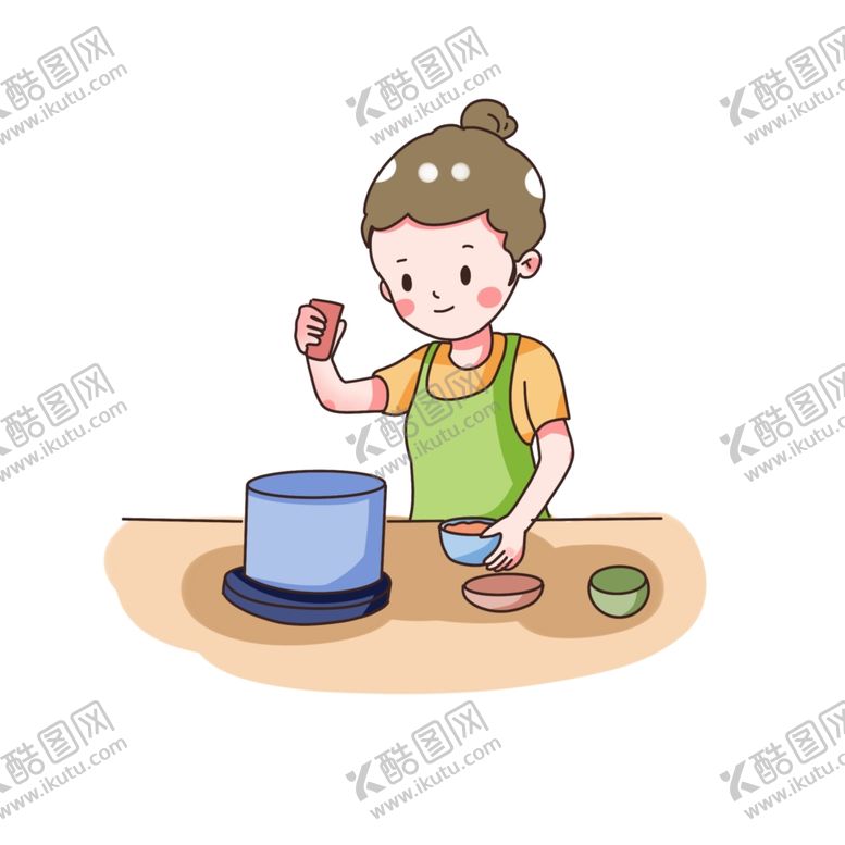 编号：61319203241922568815【酷图网】源文件下载-厨房做饭的妇女