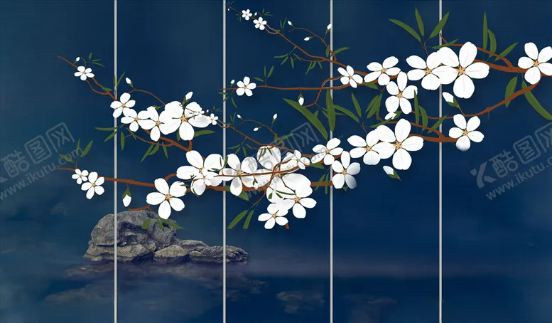 编号：85252205131326488813【酷图网】源文件下载-花鸟画电视背景墙