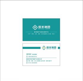 佰羊集团名片设计LOGO双面