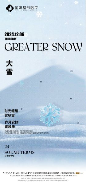 大雪节气海报整形二十四美容医美