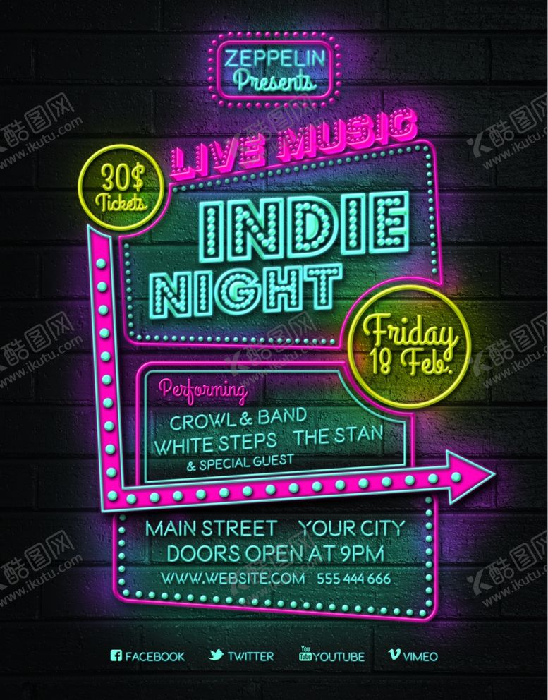 编号：54080809250057043989【酷图网】源文件下载-时尚创意英文海报