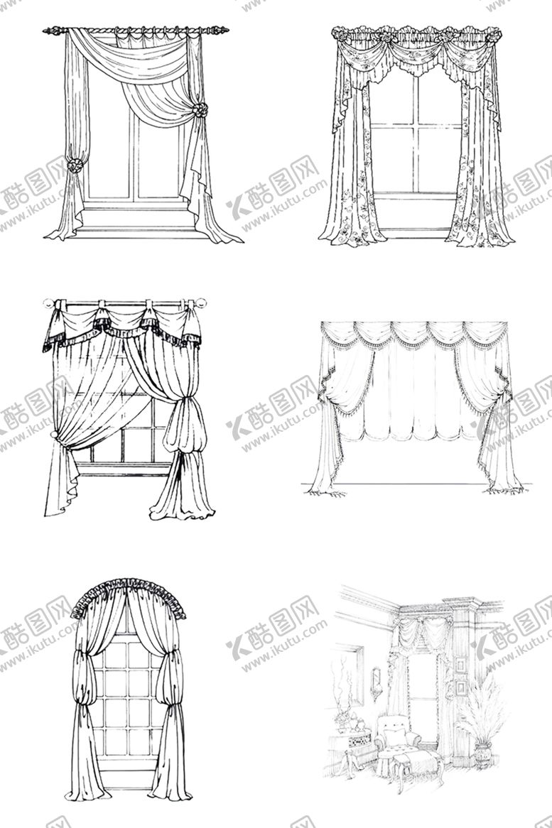 编号：52607509170547296289【酷图网】源文件下载-手绘简约时尚窗户