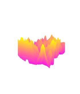 抽象山峰烟雾缭绕插画梦幻水墨