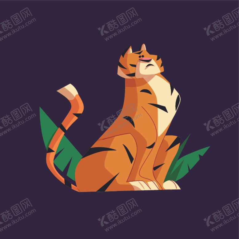 编号：21543210200641205558【酷图网】源文件下载-卡通老虎