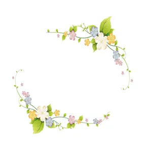 花环卡通边框纹框卡通鲜