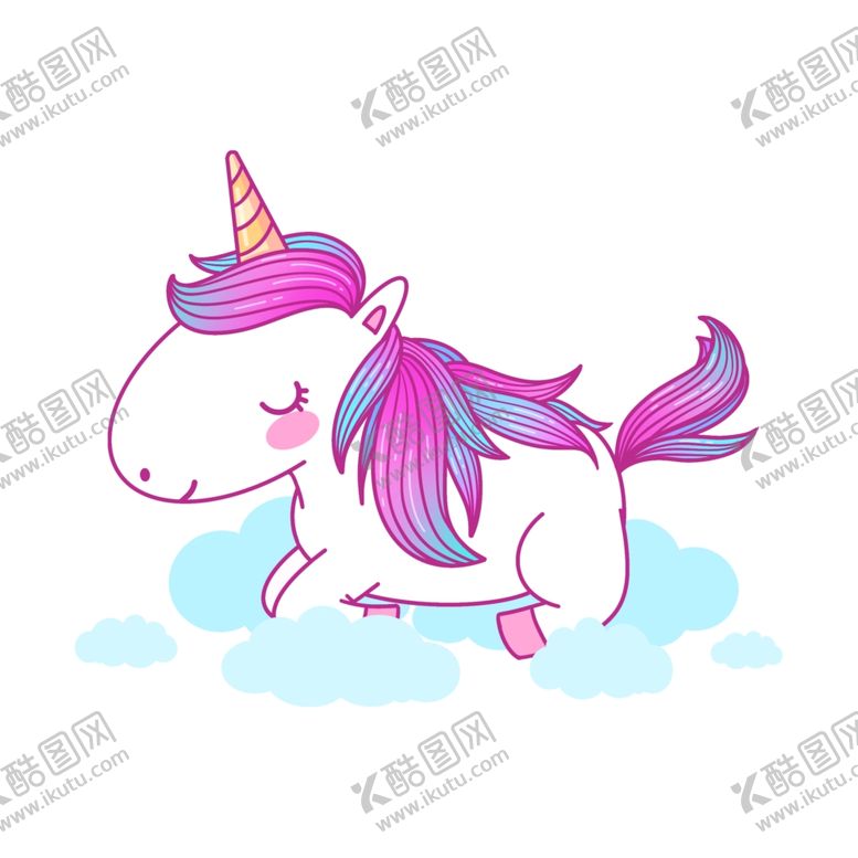 编号：24411710050733139492【酷图网】源文件下载-创意卡通独角兽形象