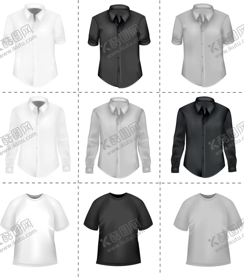 编号：07215410100241058371【酷图网】源文件下载-矢量衣服样机