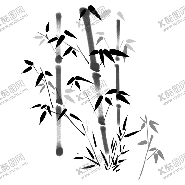 编号：32552309200517041924【酷图网】源文件下载-水墨竹子