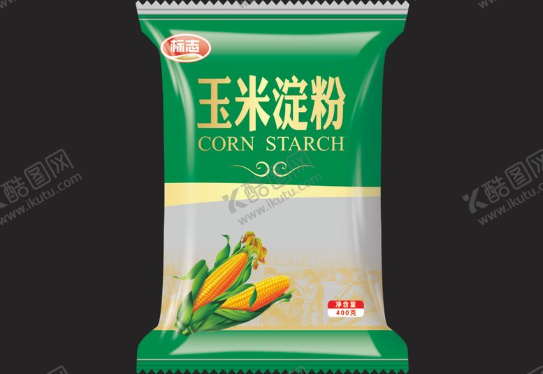 编号：70690404022048238893【酷图网】源文件下载-袋装玉米淀粉新鲜玉米图案