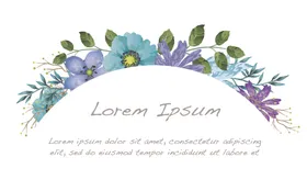 水彩花卉边框