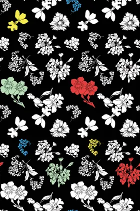 热带花数码印花手绘花热带