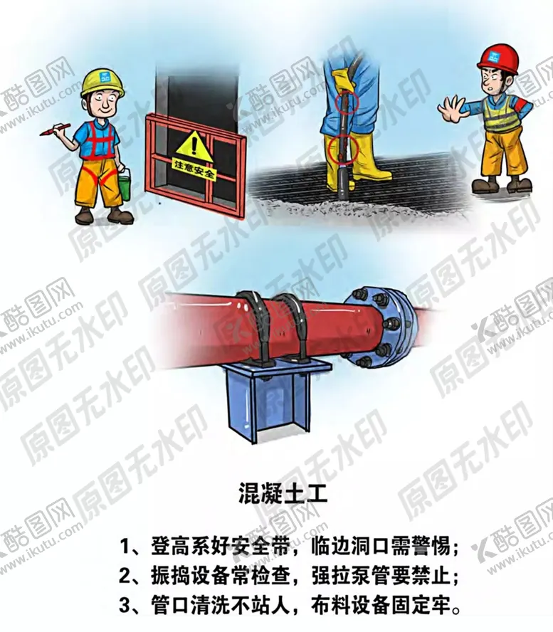 编号：57043906231442286151【酷图网】源文件下载-安全生产各类操作员卡通一混凝土