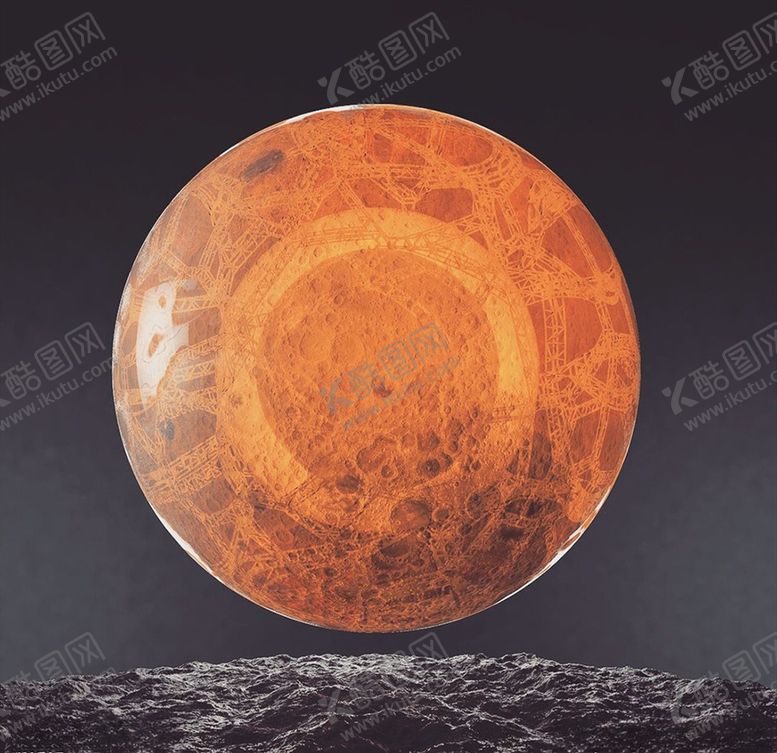 编号：76276910271128549837【酷图网】源文件下载-C4D模型球圆星球石头地标科