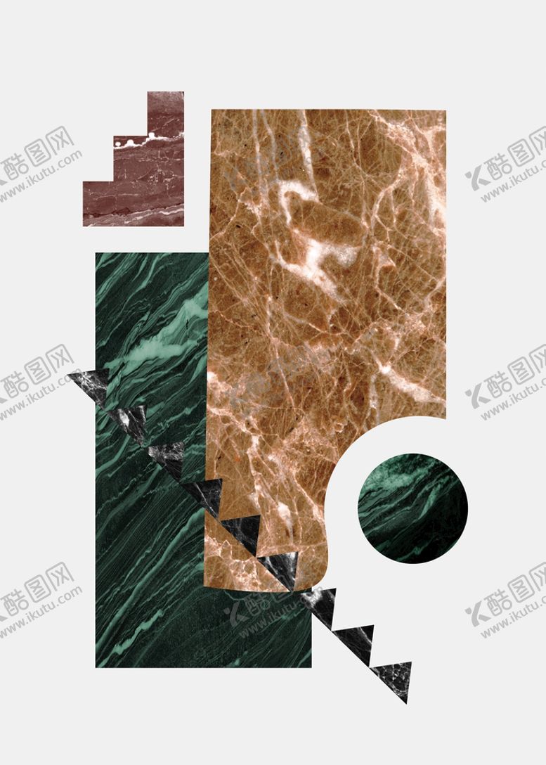 编号：21803910120737006782【酷图网】源文件下载-抽象艺术几何图形组合装饰画