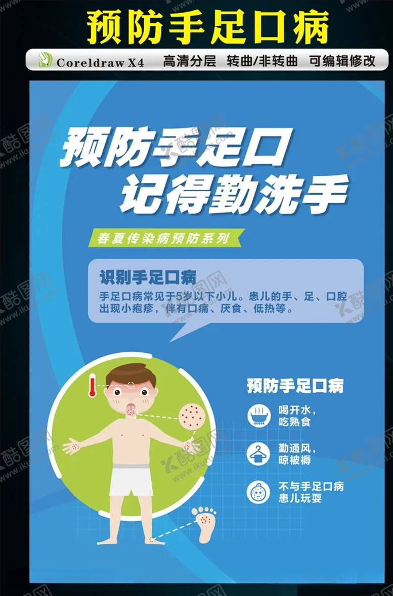 编号：77920506251256454346【酷图网】源文件下载-预防手足口病海报