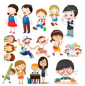 穿校服的小学生