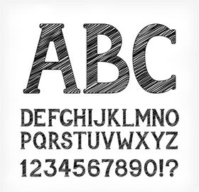卡通字母
