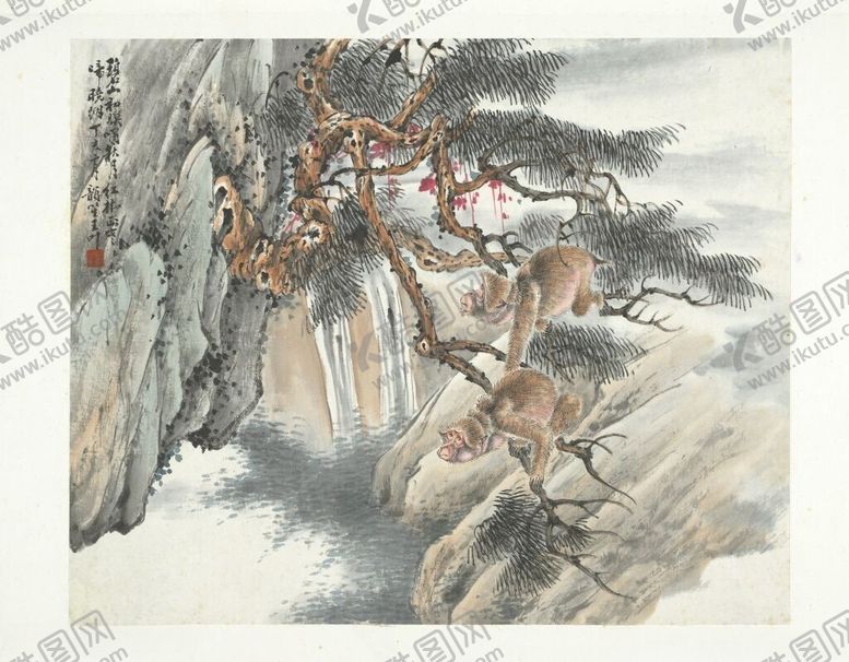 编号：78206402250258549781【酷图网】源文件下载-民国合作十二生肖图册_猴