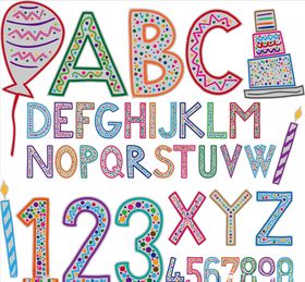 创意英文字母数字