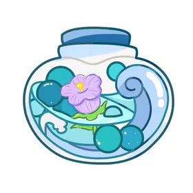 蓝色治愈系水瓶
