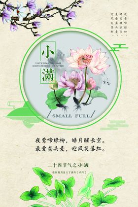 小满海报24节气24节气节日