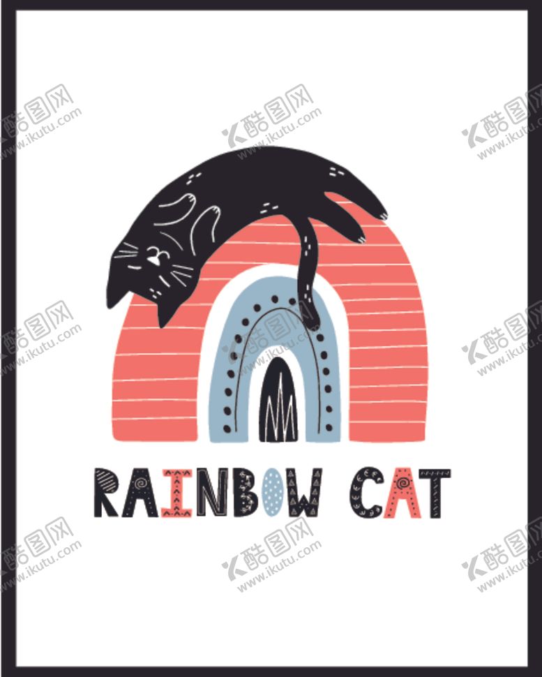 编号：19506110041442472738【酷图网】源文件下载-卡通猫咪花纹图案