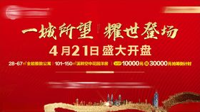 地产耀世登场开盘海报