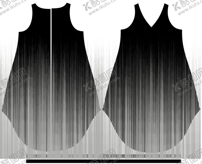 编号：51060104011944577920【酷图网】源文件下载-渐变风格无袖服装款式图