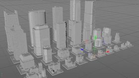 C4D模型建筑