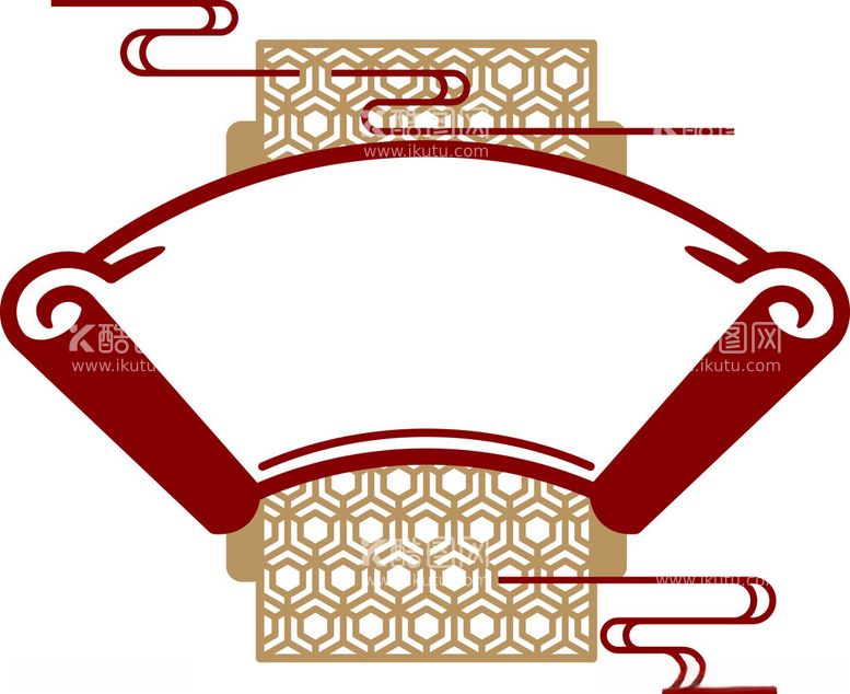 编号：31453012221720157197【酷图网】源文件下载-扇形边框花纹