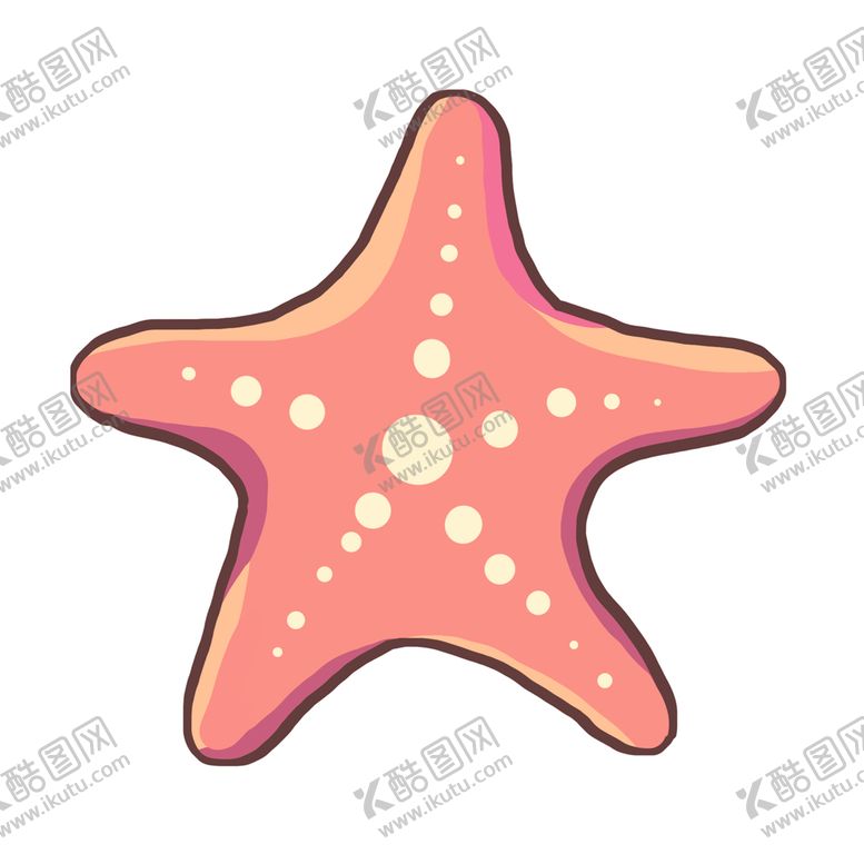 编号：35417909181724312485【酷图网】源文件下载- 手绘卡通小海星