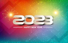 2023年圣诞新年元旦背景海报