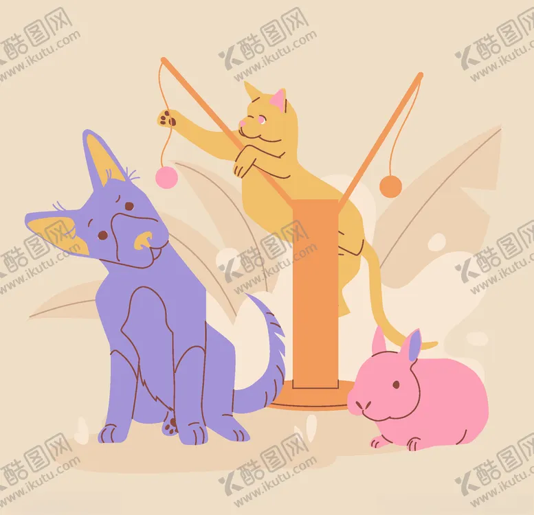 编号：86249506280922135378【酷图网】源文件下载-矢量可爱宠物