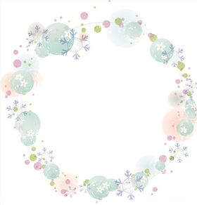 蓝色花环矢量图